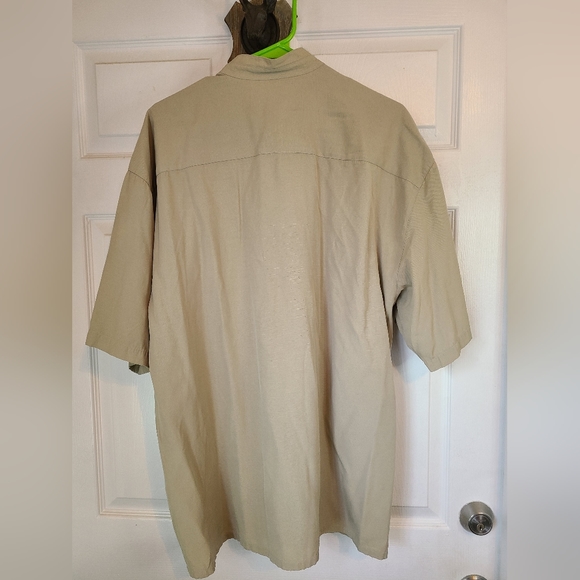 New Step Men's Caribbean Island Shirt, Size:  Large Color: Tan - Picture 12 of 16